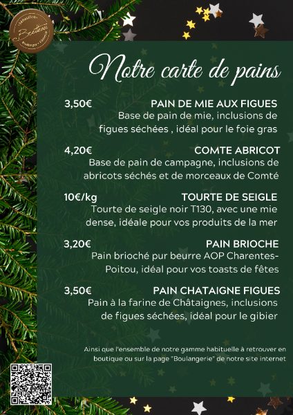 Préparez votre repas de fêtes : notre carte de Noël