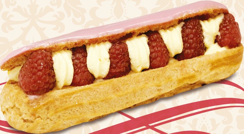 Éclair rose-framboise